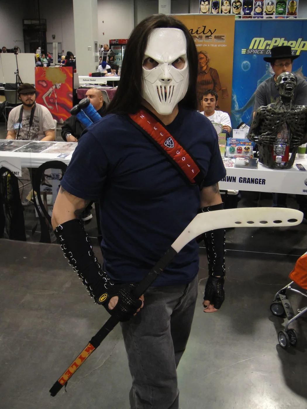 Disfraz de Casey Jones con máscara de hockey