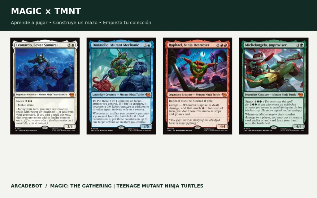 Magic de las Tortugas Ninja: guía para jugar y coleccionar