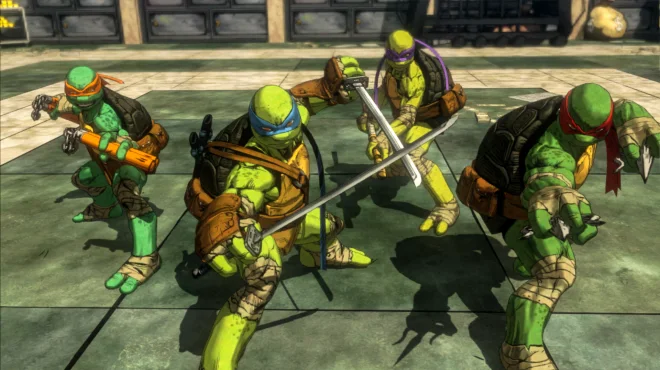 Las cuatro Tortugas Ninja en Mutants in Manhattan