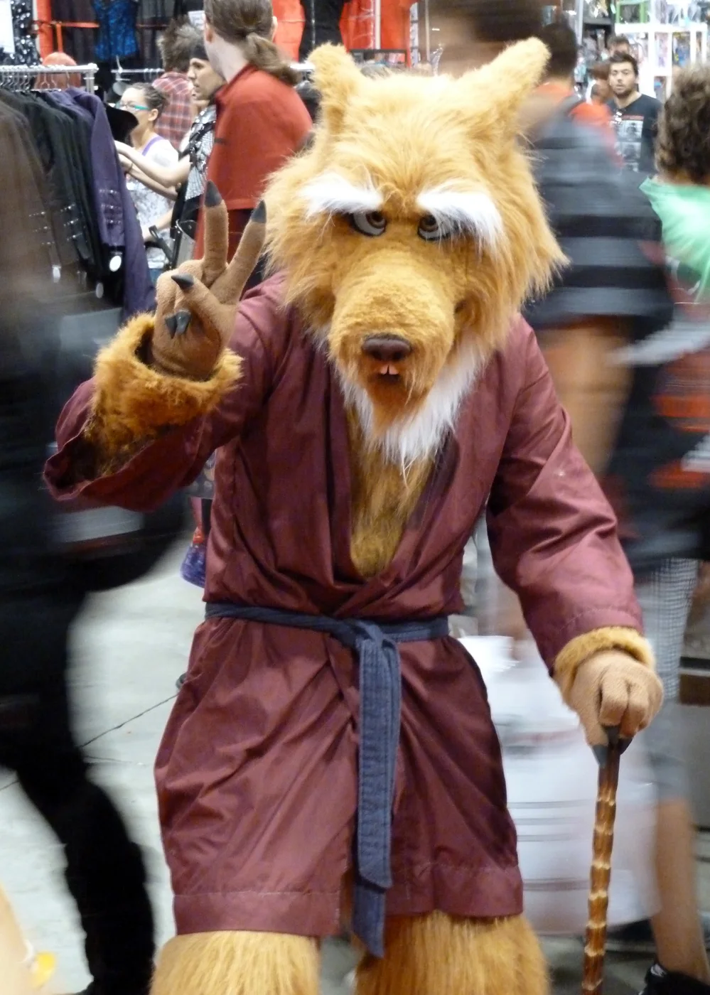 Cosplay de Splinter con túnica